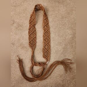 Brown Macrame Belt